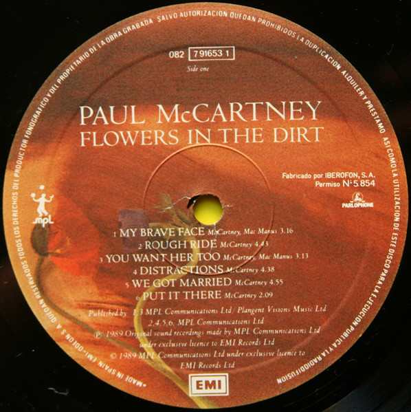 Paul McCartney, Flowers In The Dirt - LP