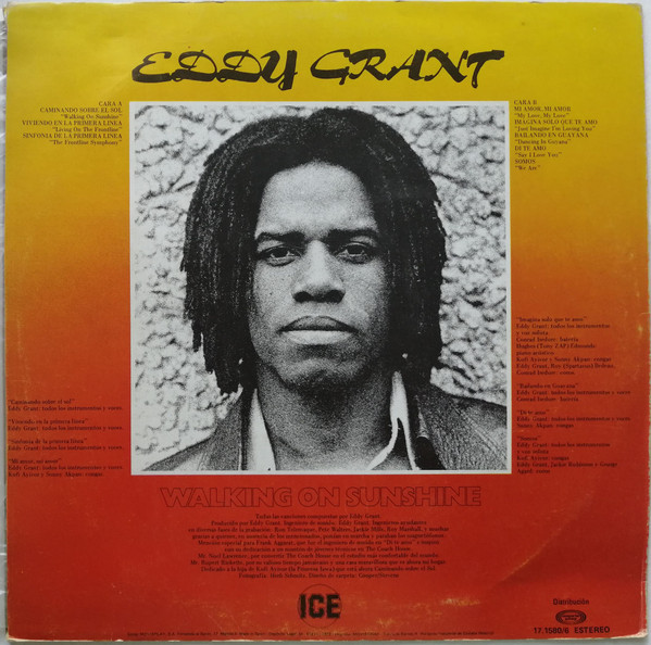 Eddy Grant, Walking On Sunshine = Caminando Sobre El Sol - LP