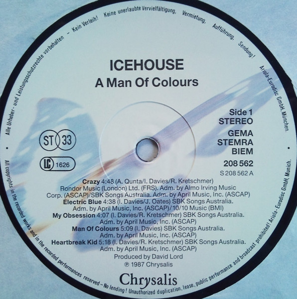Icehouse, Man Of Colours - LP