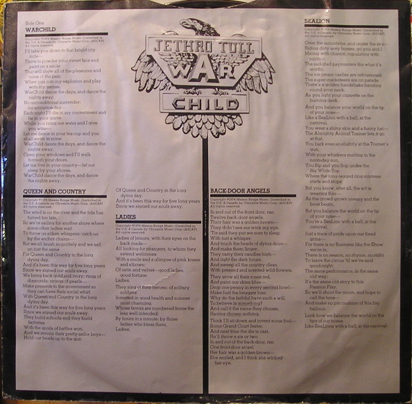 Jethro Tull, War Child - LP