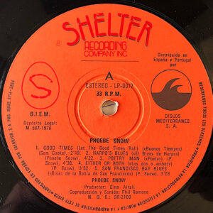 Phoebe Snow, Phoebe Snow - LP: imagen 3