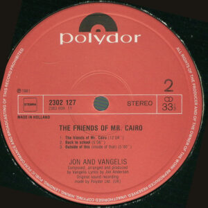 Jon & Vangelis, The Friends Of Mr Cairo - LP: imagen 4