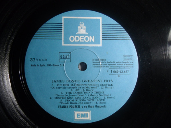 Franck Pourcel, James Bond's Greatest Hits - LP