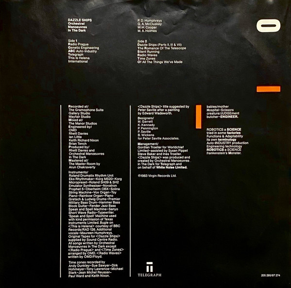 Orchestral Manoeuvres In The Dark, Dazzle Ships - LP