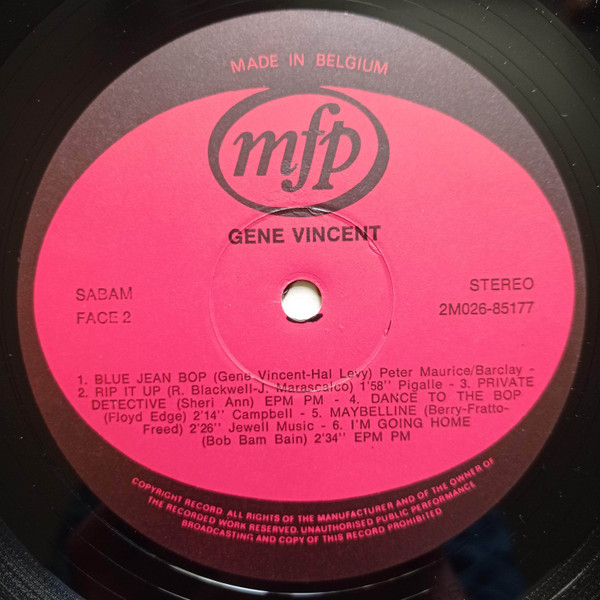 Gene Vincent, Gene Vincent - LP