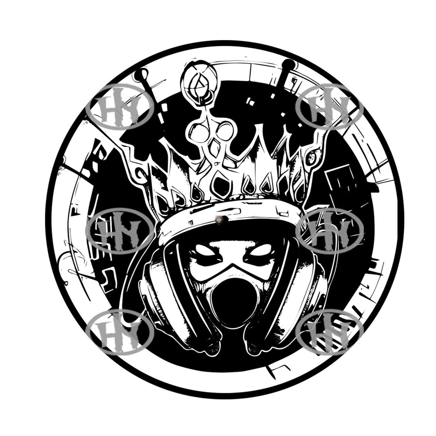 Queen Skull Slipmats personalizado para Djing: imagen 1