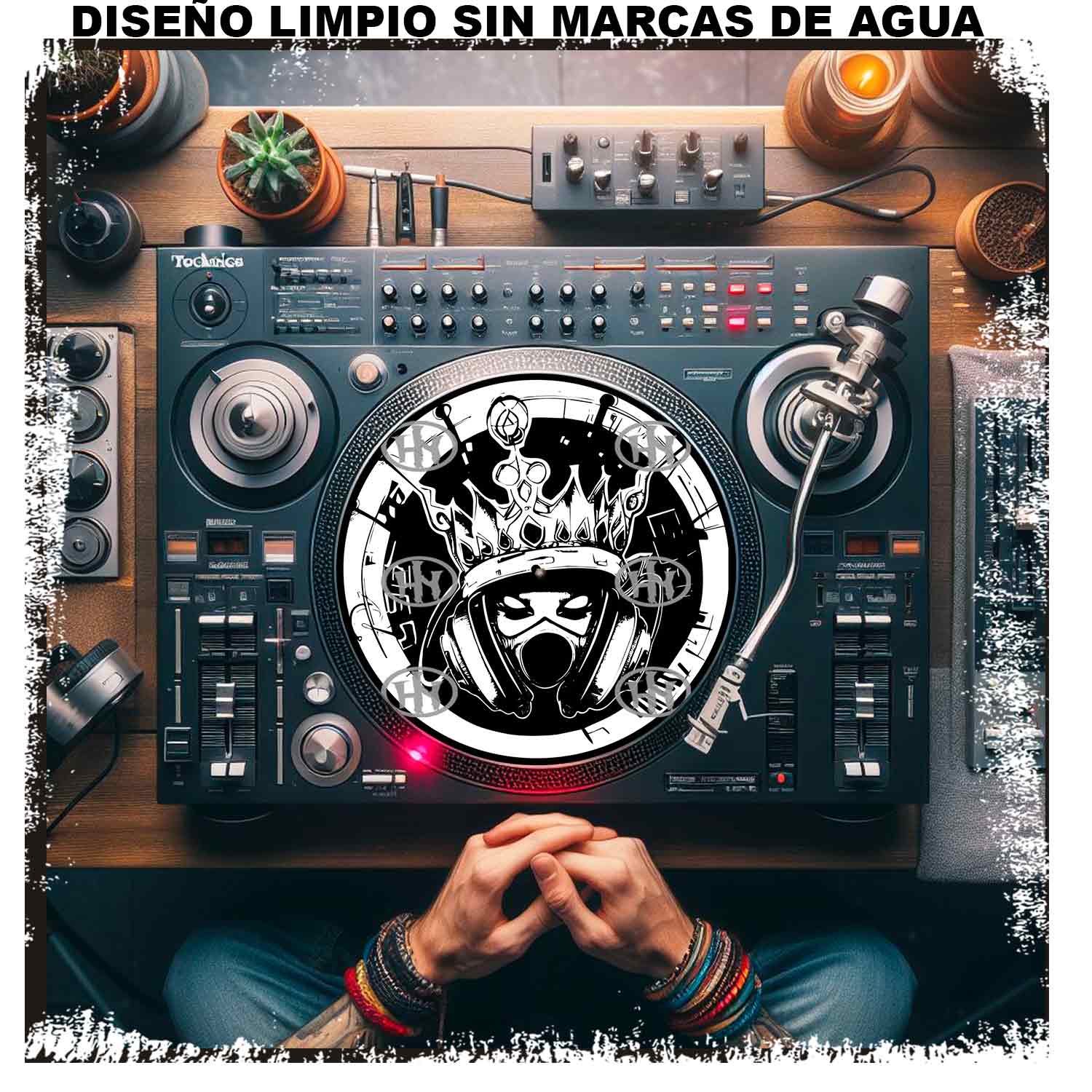 Queen Skull Slipmats personalizado para Djing: imagen 3