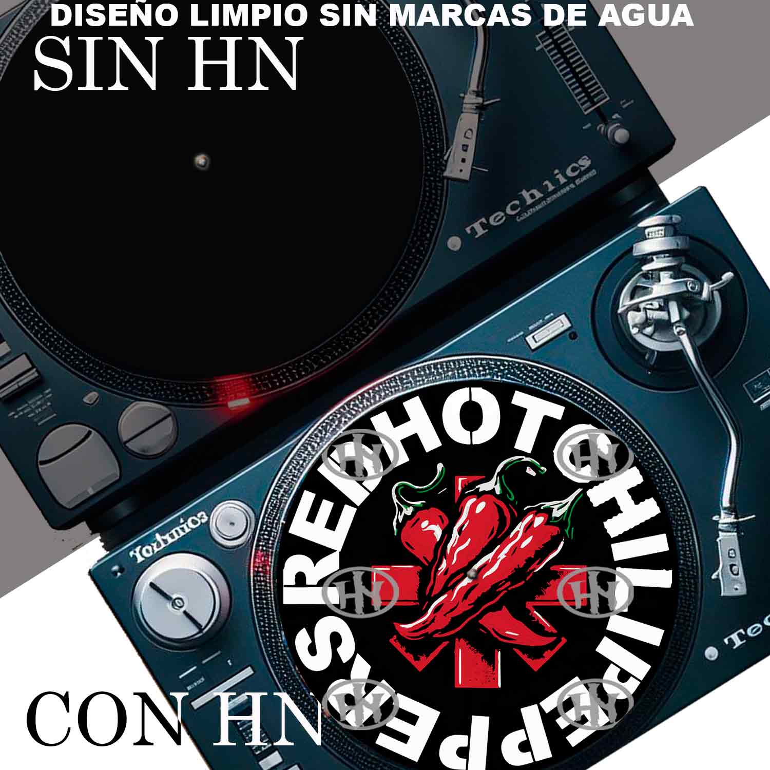 Red Hot Chili Peppers-3 Slipmats personalizado para Djing: imagen 4