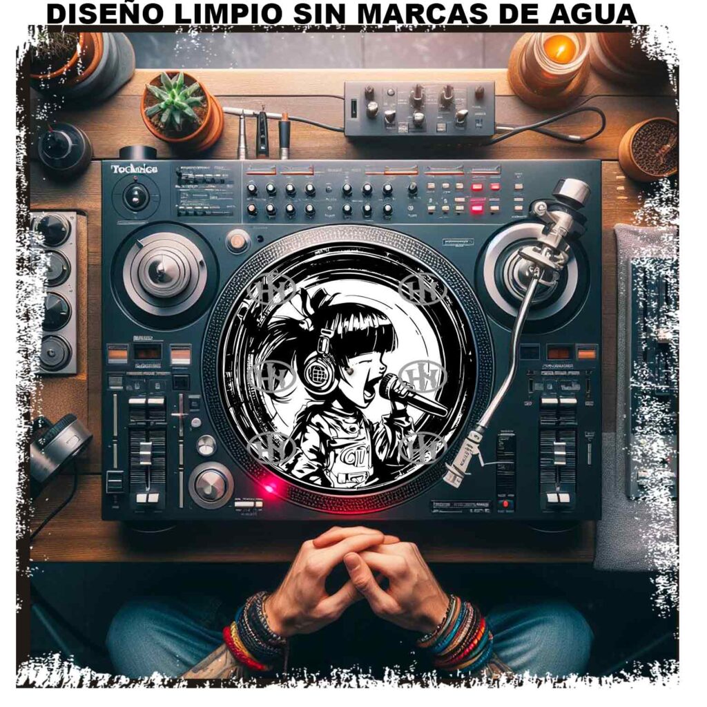 Scream Girl Slipmats personalizado para Djing
