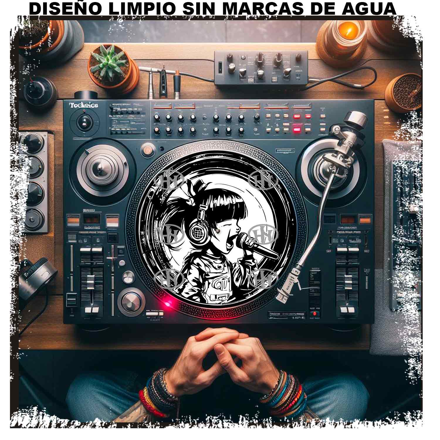 Scream Girl Slipmats personalizado para Djing: imagen 3