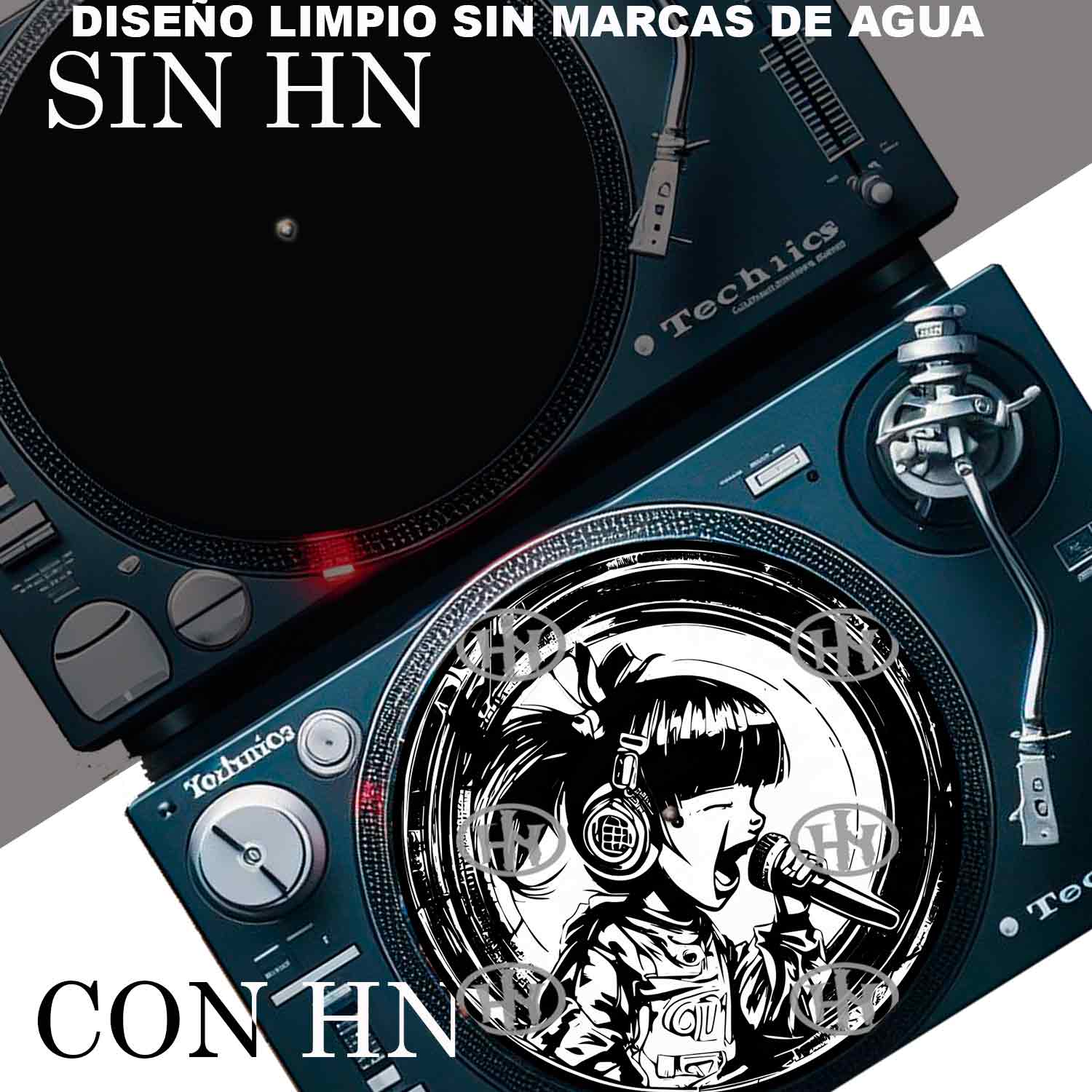 Scream Girl Slipmats personalizado para Djing: imagen 4