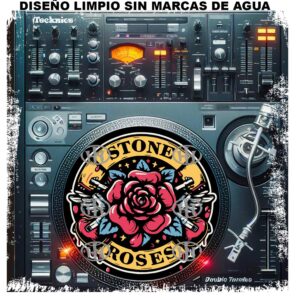 Stone Roses-4 Slipmats personalizado para Djing: imagen 2