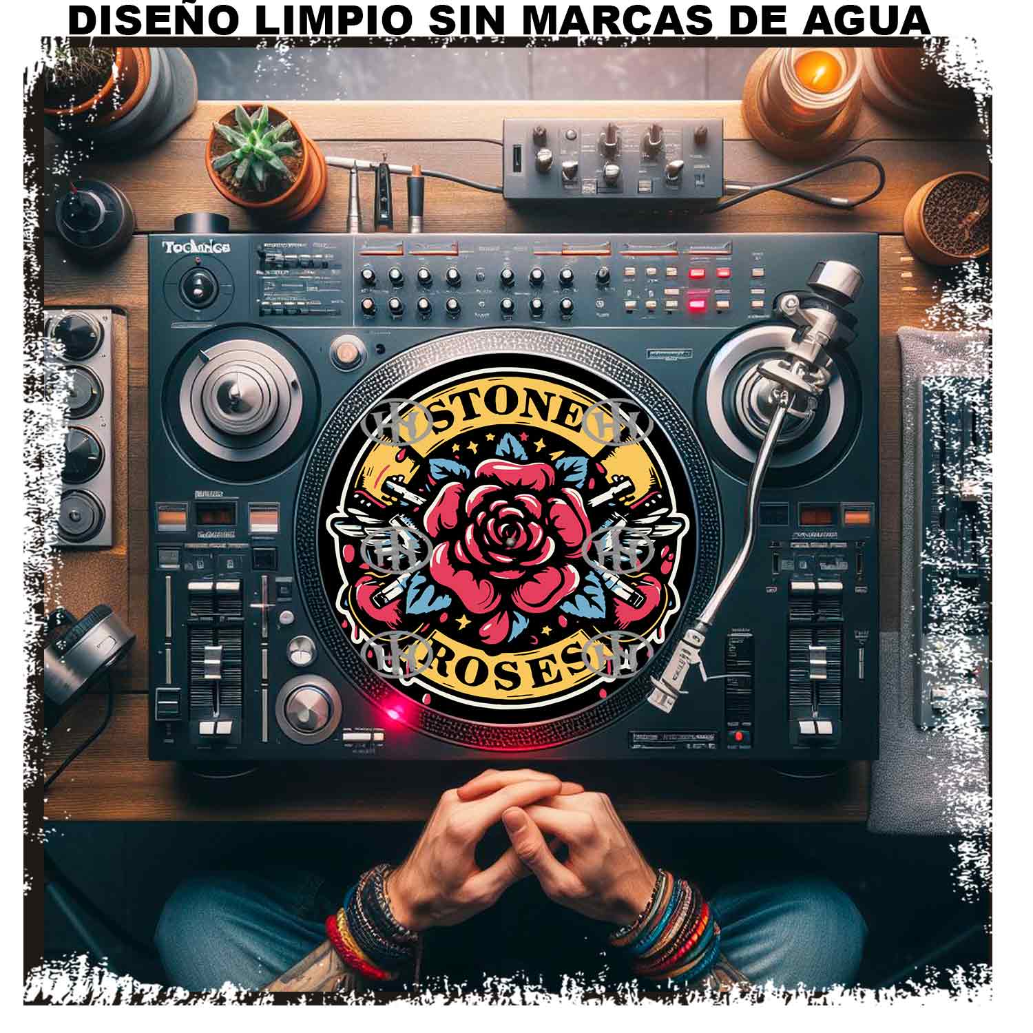 Stone Roses-4 Slipmats personalizado para Djing: imagen 3