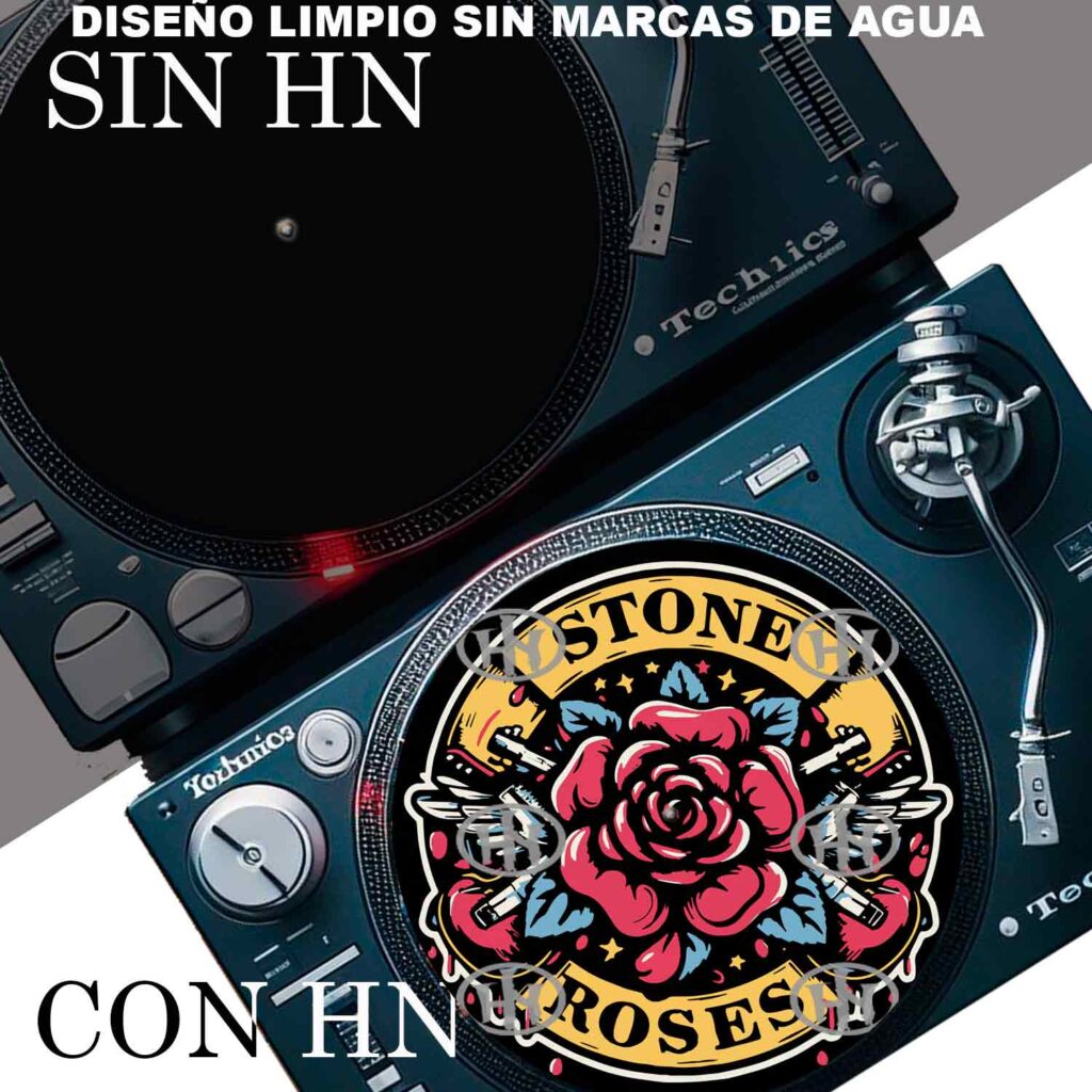 Stone Roses-4 Slipmats personalizado para Djing