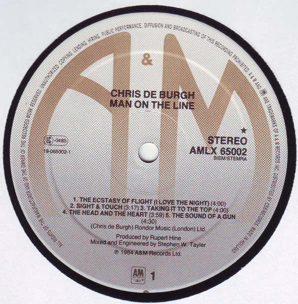 Chris De Burgh, Man On The Line - LP