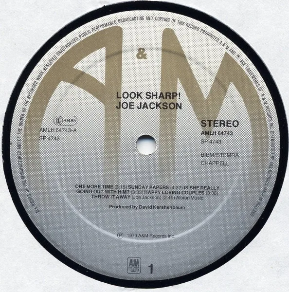 Joe Jackson, Look Shart - LP