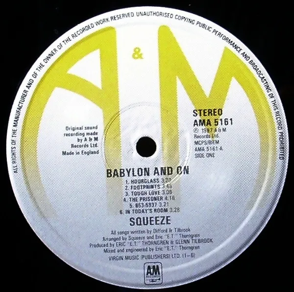 Squeeze, Babylon And On - LP