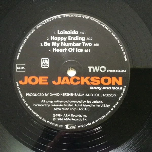 Joe Jackson, Body And Soul - LP