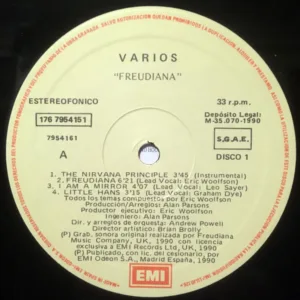 The Alan Parsons Project, Freudiana - LP: imagen 4