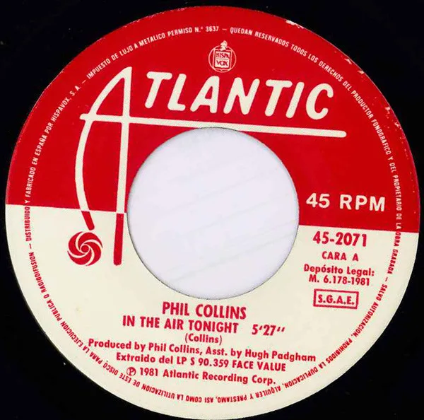 Phil Collins, In The Air Tonight - Singles