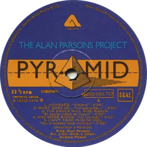 The Alan Parsons Project, Pyramid - LP: imagen 3