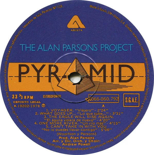 The Alan Parsons Project, Pyramid - LP