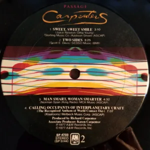 Carpenters, Passage - LP: imagen 4