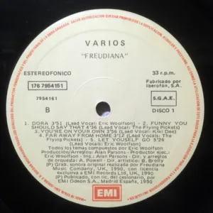 The Alan Parsons Project, Freudiana - LP: imagen 5