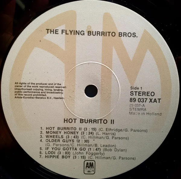 Flying Burrito Bros, Hot Burrito 2 - LP