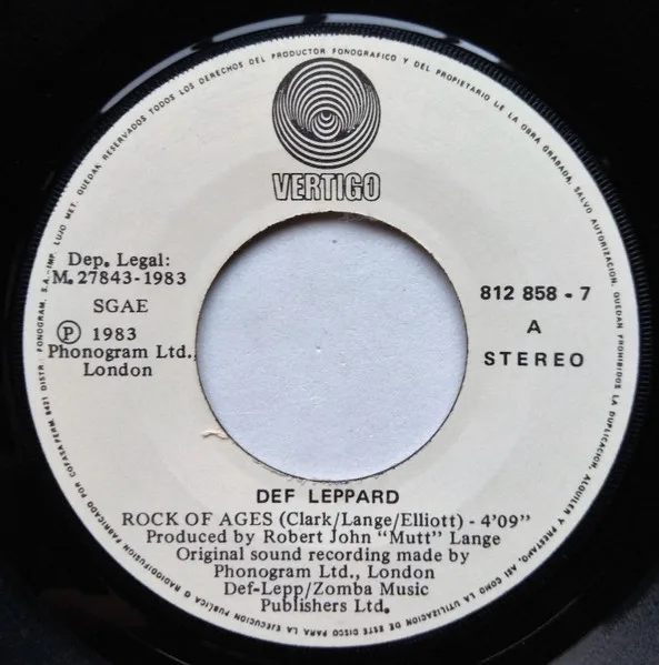 Def Leppard, Rock Of Ages = El Rock De Las Edades - Singles