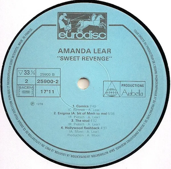 Amanda Lear, Sweet Revenge Incl. Poster - LP