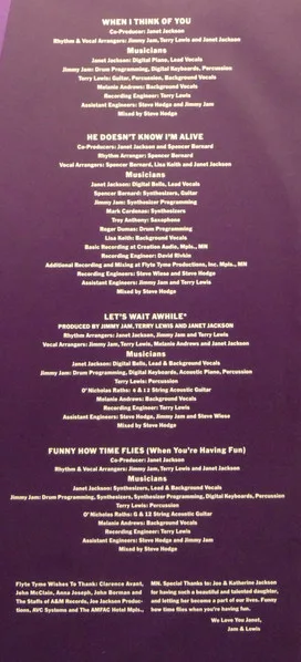 Janet Jackson, Control - LP