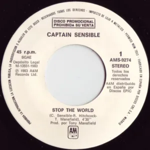 Captain Sensible, Stop The World - Singles: imagen 3
