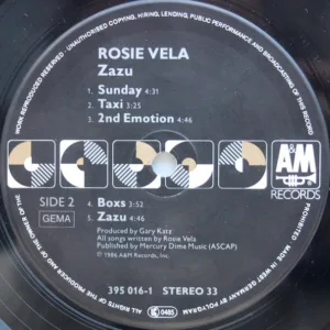 Rosie Vela, Zazu - LP Album Stereo: imagen 4