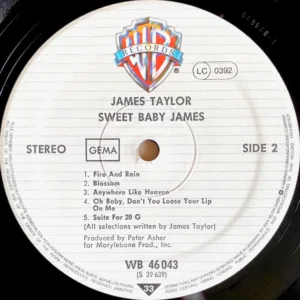 James Taylor, Sweet Baby James - LP: imagen 4