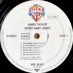 James Taylor, Sweet Baby James - LP: imagen 3