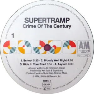 Supertramp, Crimen Del Siglo - LP: imagen 3