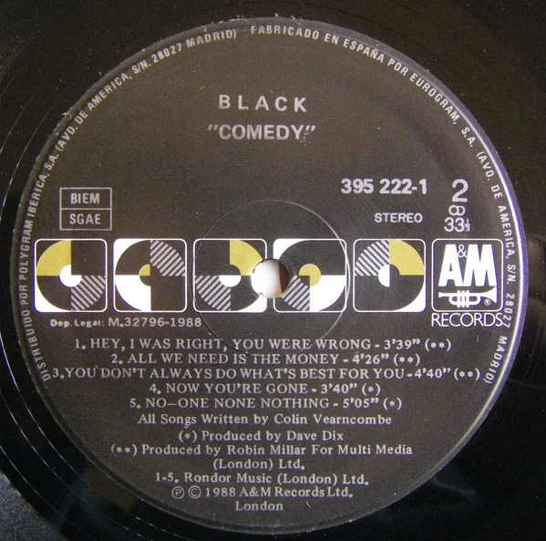Black, Comedy - LP Album Stereo