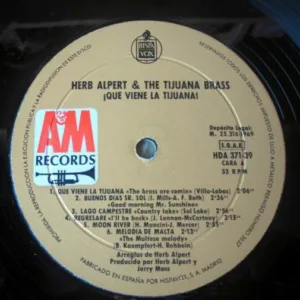 Herb Alpert & The Tijuana Brass, ¡Que Viene La Tijuana! - LP: imagen 3