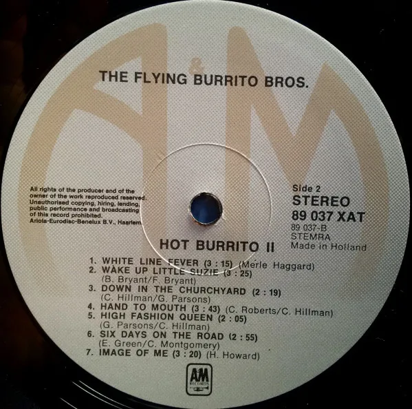Flying Burrito Bros, Hot Burrito 2 - LP