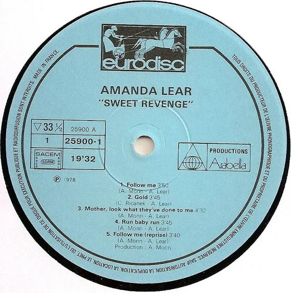 Amanda Lear, Sweet Revenge Incl. Poster - LP