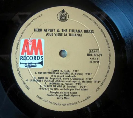 Herb Alpert & The Tijuana Brass, ¡Que Viene La Tijuana! - LP