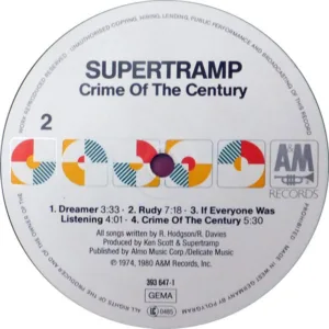 Supertramp, Crimen Del Siglo - LP: imagen 4