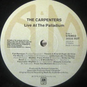 Carpenters, Live At The Palladium - LP: imagen 2