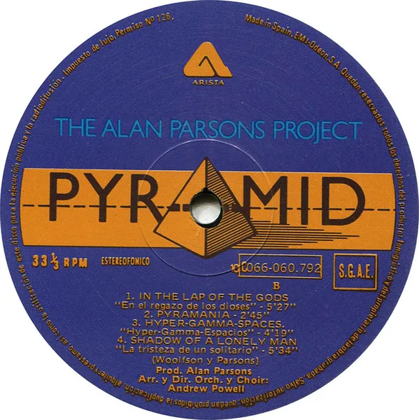 The Alan Parsons Project, Pyramid - LP