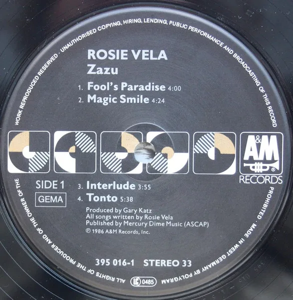 Rosie Vela, Zazu - LP Album Stereo