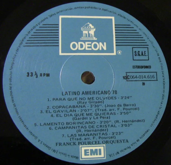 Franck Pourcel Et Son Grand Orchestre, Latino Americano - LP
