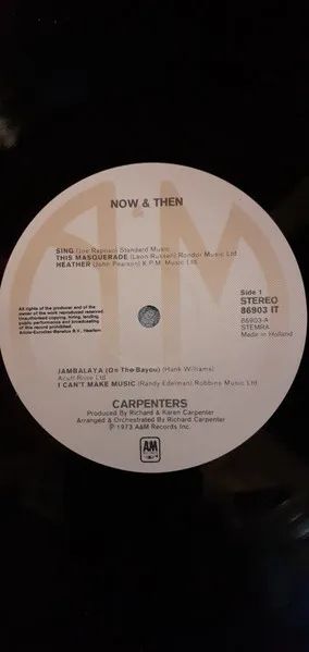 Carpenters, Now And Then - LP